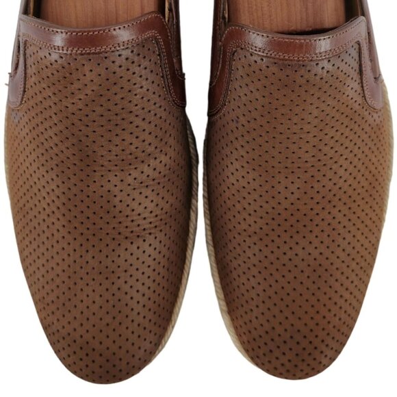 Mezlan Spain Brown Perforated Leather Slip-on Loafers Men size 9.5 Casual Shoes main image 7